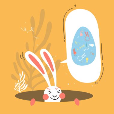 Paskalya kutlaması kartı vektörü