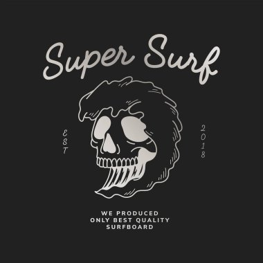 Süper sörf vintage logo vektör