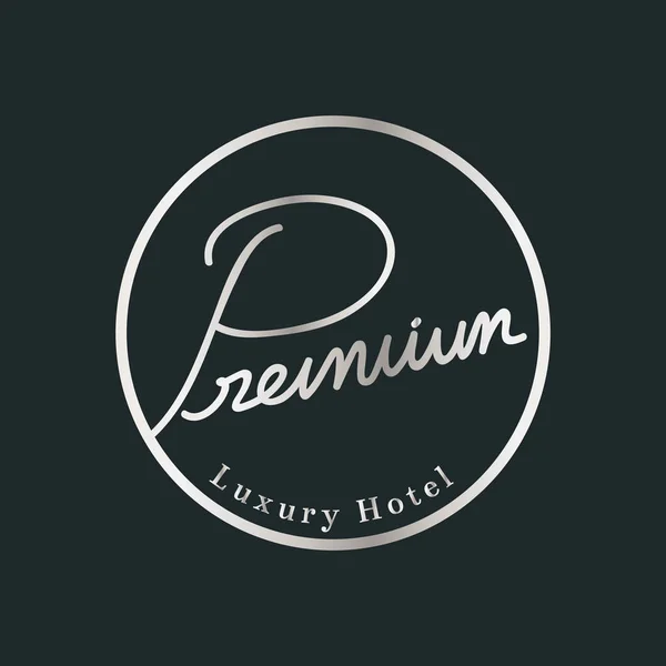Premium Lusso Hotel Logo Distintivo Vettore — Vettoriale Stock