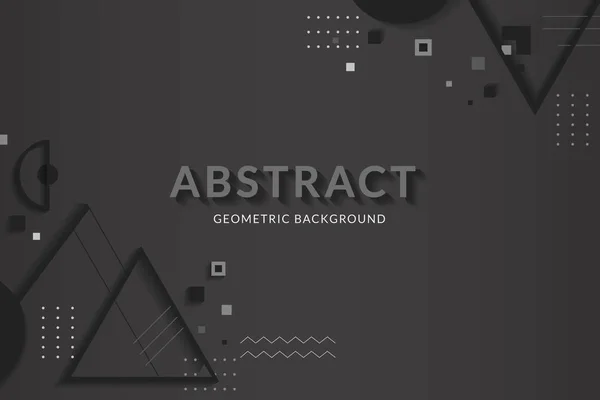 Dark Gray Abstract Geometric Background Vector — Stock Vector