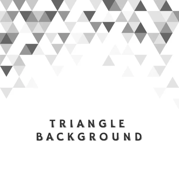 Triangolo Grigio Modellato Sfondo Bianco — Vettoriale Stock