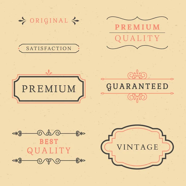 Vecteurs Collection Vintage Premium Label — Image vectorielle