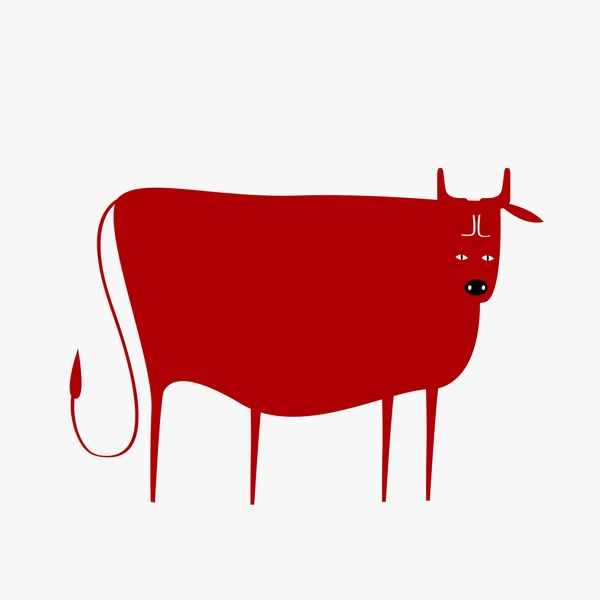 Année Vecteur Vache — Image vectorielle