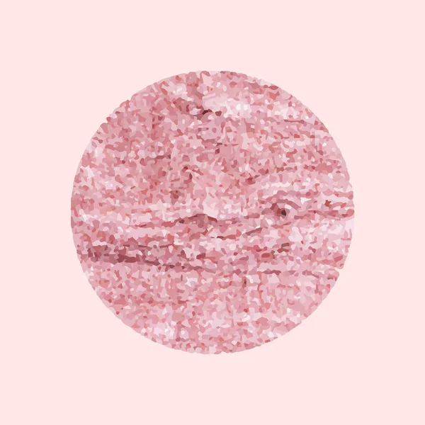 Vettore Distintivo Rosa Scintillante Rotondo — Vettoriale Stock