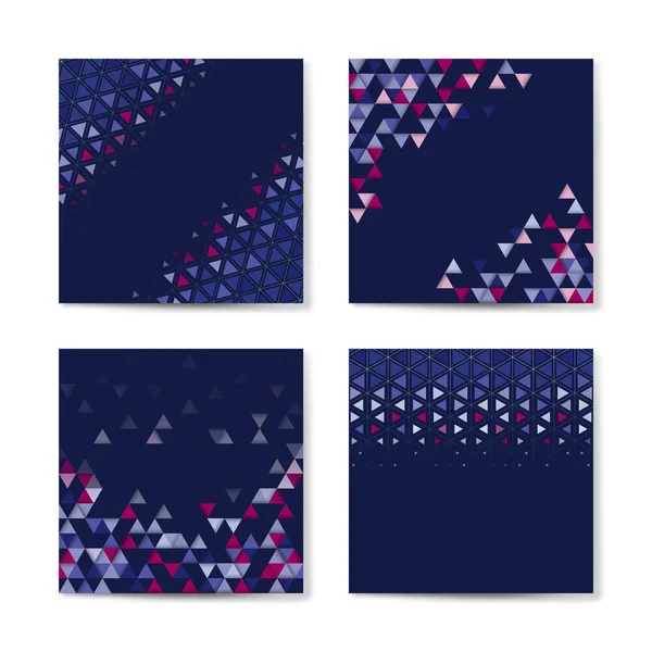 Triángulo Colorido Modelado Sobre Fondo Azul — Archivo Imágenes Vectoriales