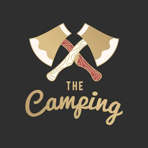 Camping Vintage Logo Vector — Stock Vector