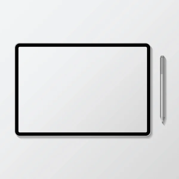Digital Modern Tablet Screen Mockup — Stock Vector