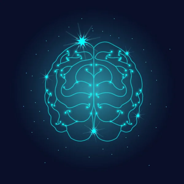 Inteligência Artificial Vetor Sistema Robótico Cerebral — Vetor de Stock