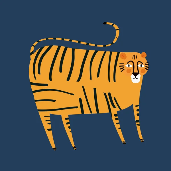 Año Del Vector Tigre — Vector de stock