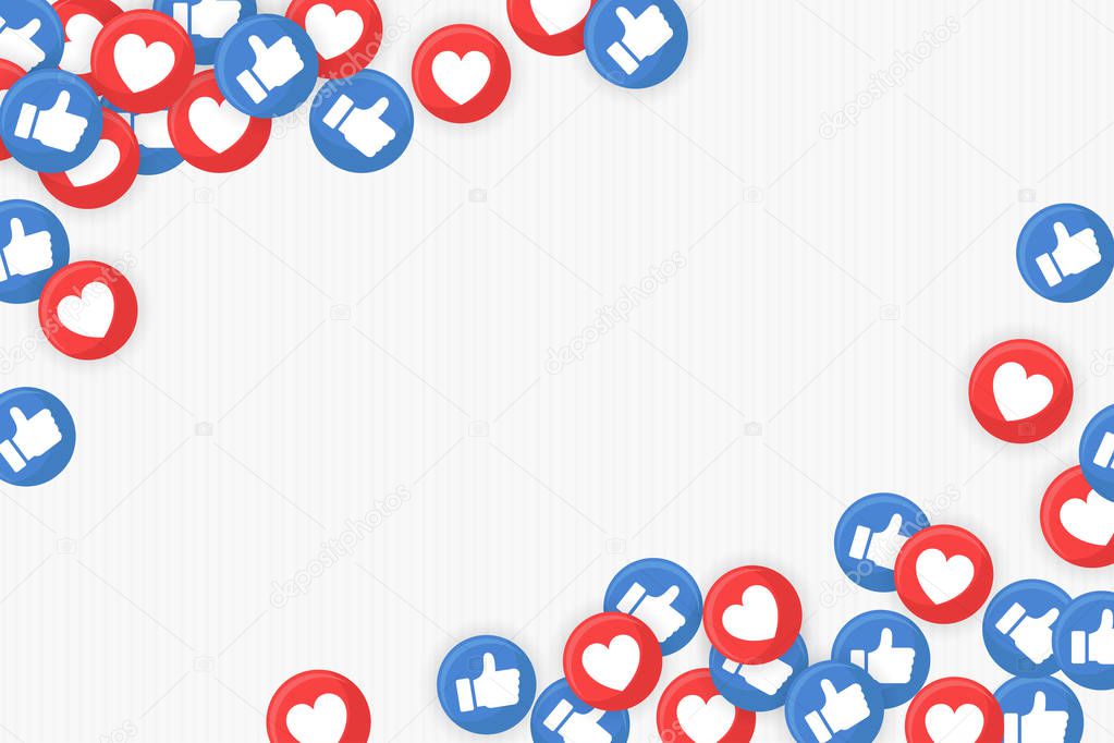 Social media icons themed border on a white background vector