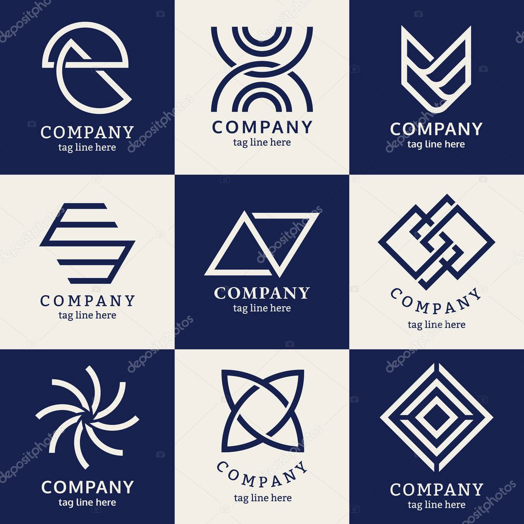 Modern company logo design vector