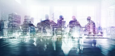 Grup iş adamları bir toplantı mı