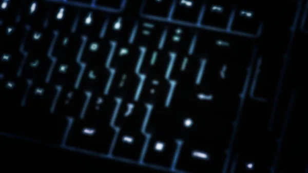 Closeup Blurry Black Computer Keyboard — Stock Photo, Image