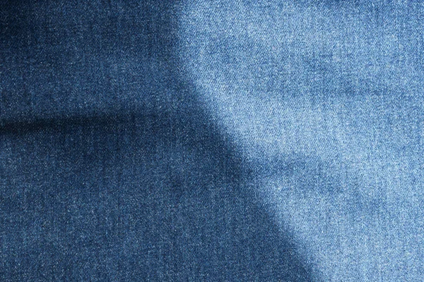 Wellenförmigen Blauen Denim Stoff Strukturierten Hintergrund — Stockfoto
