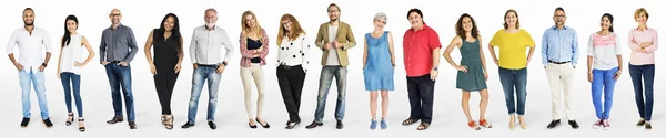 Diverse Persone Personaggio Mockup Impostato — Foto Stock