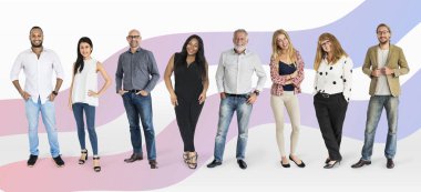 Farklı iş adamları karakterleri ayarlayın