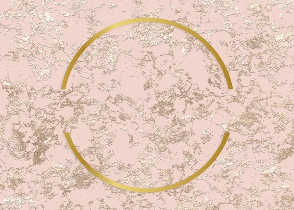 Golden Framed Semicircle Pink Texture — Stock Photo, Image