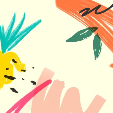 Renkli memphis yaz arkaplan vektörü