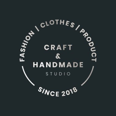 El yapımı logo rozet vektörü