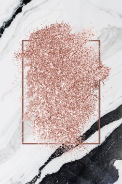 Siyah ve gri mermer plan vektör kahverengimsi kırmızı rhombus karede ile pembe altın glitter