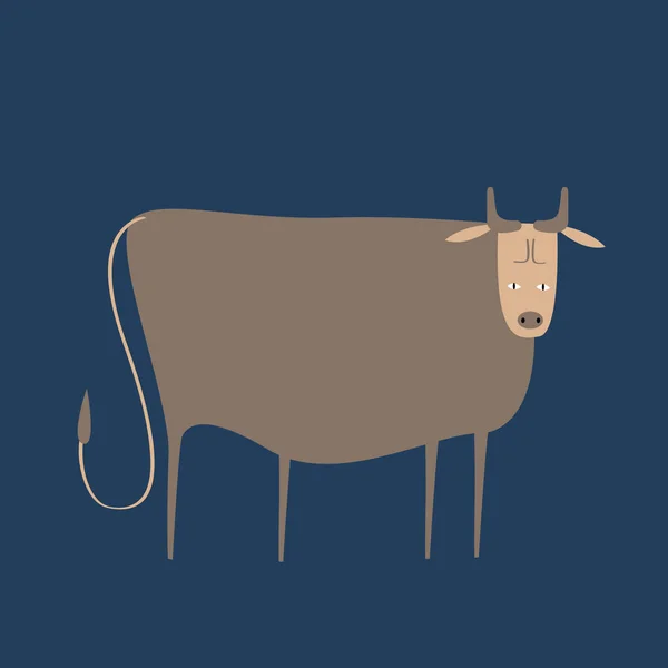 Année Vecteur Vache — Image vectorielle