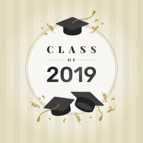 Graduation Class 2019 Vector — Stock Vector
