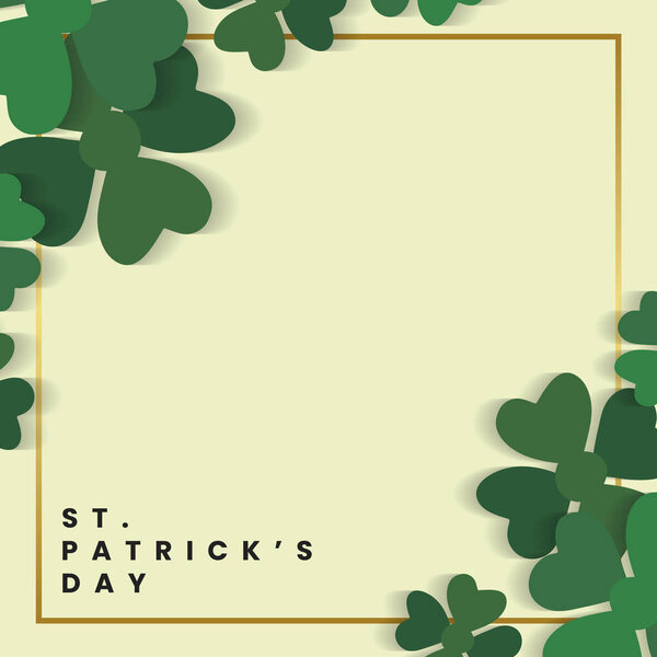 St.Patrick & # 39; s Day square frame vector
