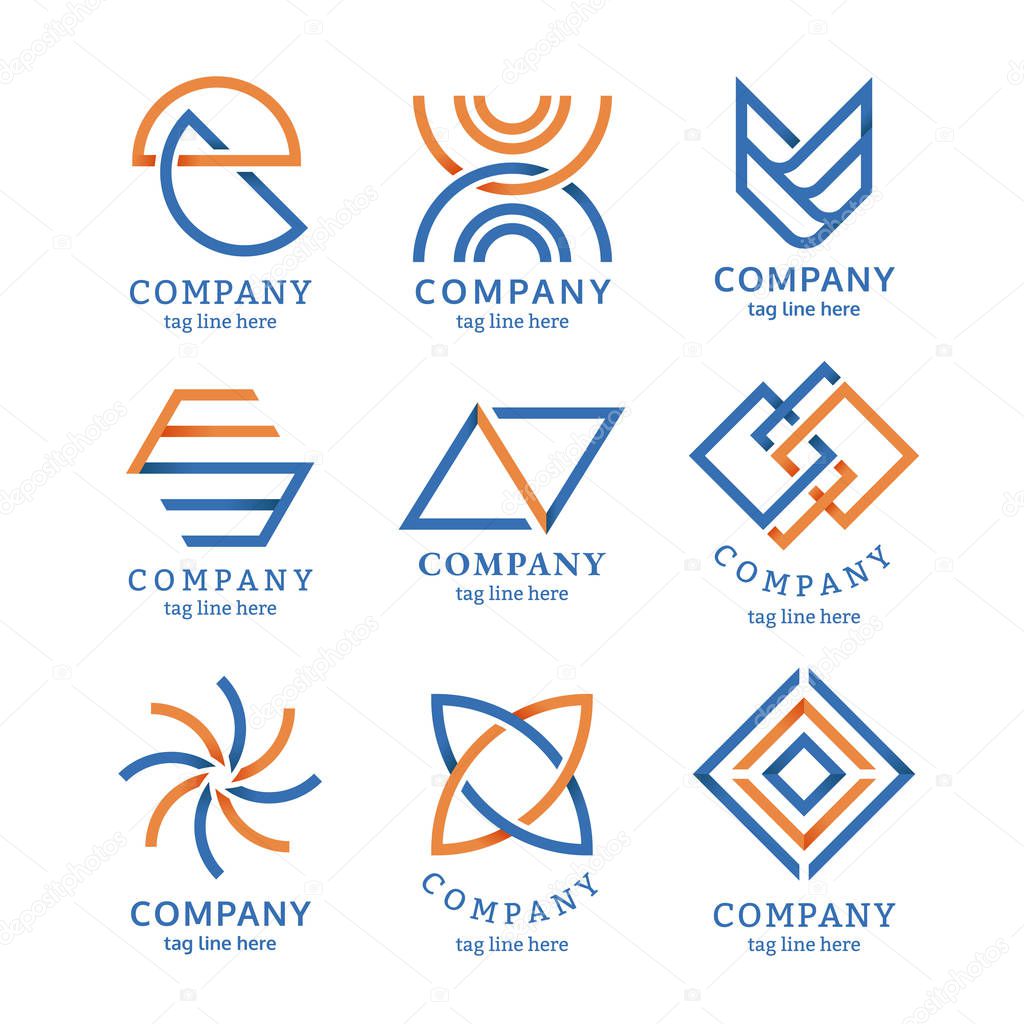 Modern company logo design vector