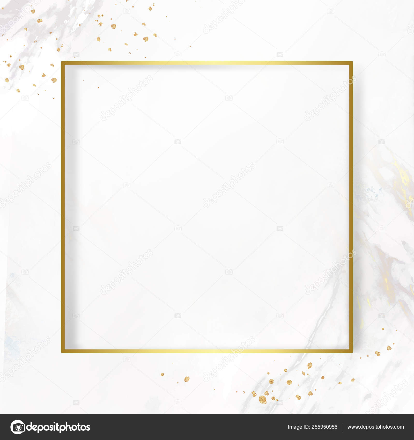 Golden Square Frame Marble Textured Background Stock Photo by ©Rawpixel  255950956