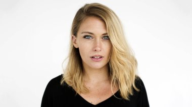 Portrait of a blonde woman