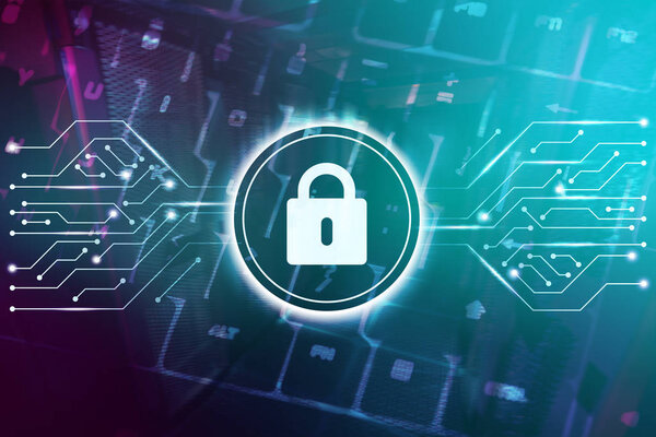 Padlock icon for computer security system