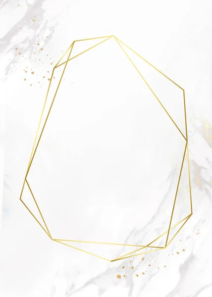 Gouden Frame Een Marmeren Textuur Achtergrond — Stockfoto