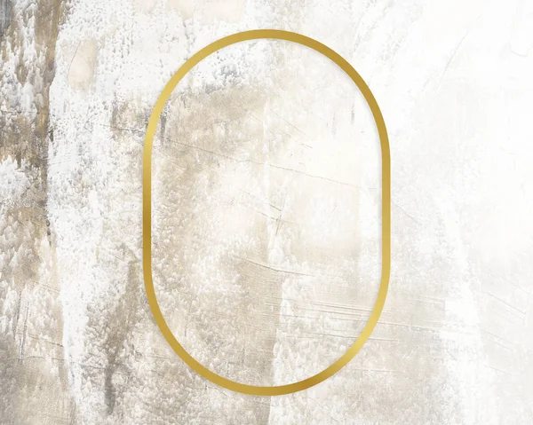 Golden Framed Oval Grunge Texture — Stock Photo, Image