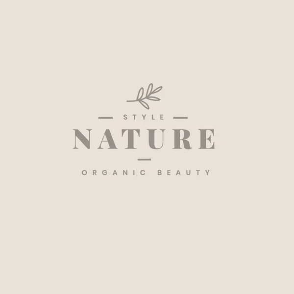 Diseño Del Logotipo Del Producto Belleza Orgánica Vector — Vector de stock