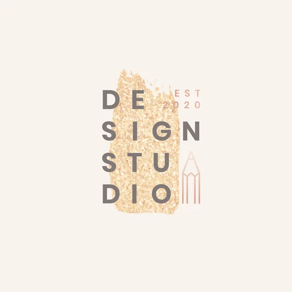 Tasarım Stüdyosu Minimal Logo Vektör — Stok Vektör