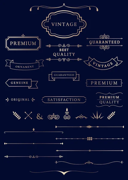 Vintage Premium Label Collection Vectors — Stock Vector