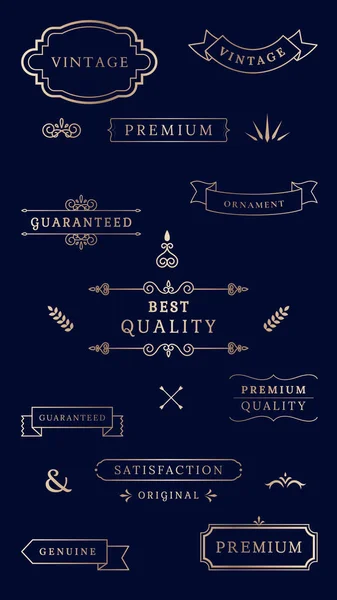 Vettori Raccolta Banner Premium Vintage — Vettoriale Stock