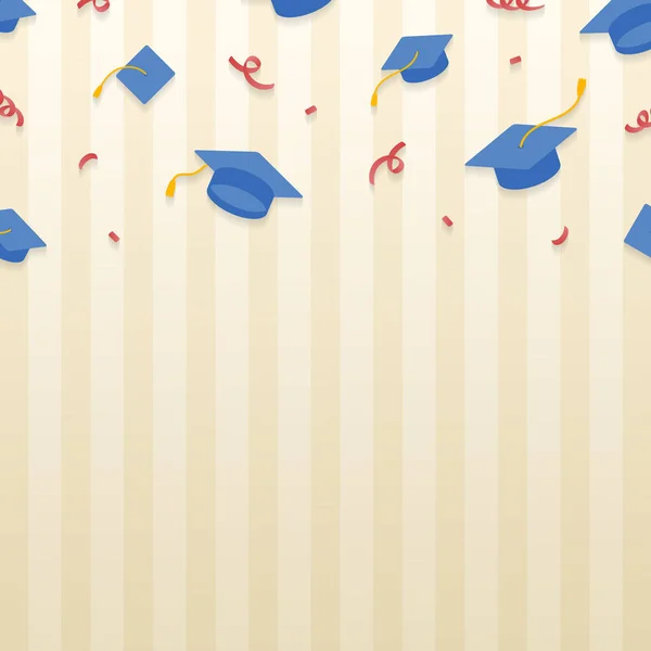 Graduation Background Mortar Boards Vector Vector Graphics