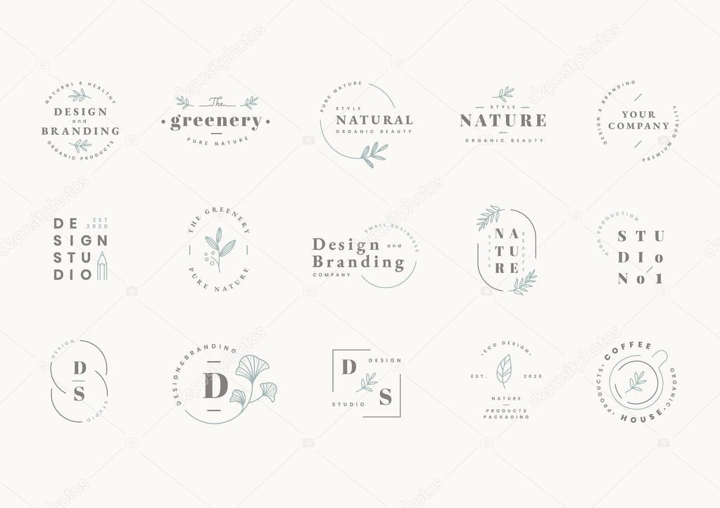 Floral brands and logo designs vector collection