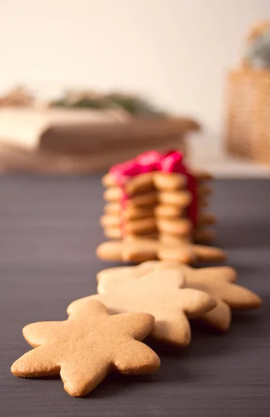 Weihnachtsplätzchen Mit Festlicher Dekoration — Stockfoto