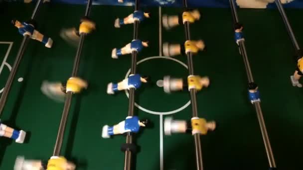Video Foosball Table Soccer Football Players Sport Teame — Stock Video