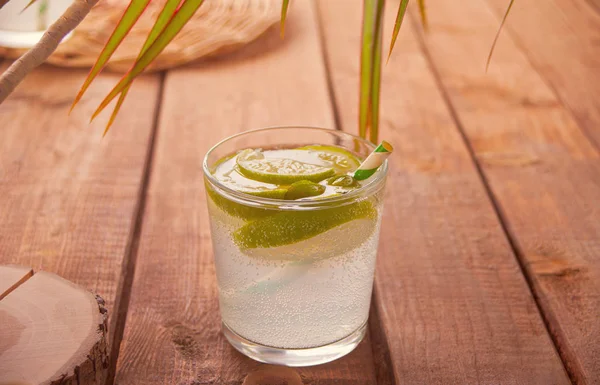 Limonade oder Mojito-Cocktail mit Zitrone und Minze, kaltes Erfrischungsgetränk oder Getränk — Stockfoto