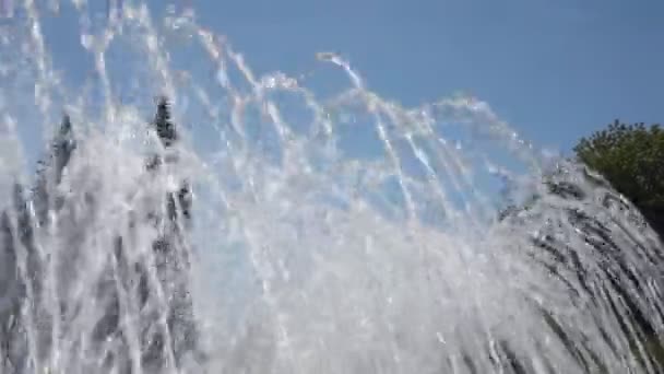 夏の日に公園でクローズアップ都市噴水 — ストック動画