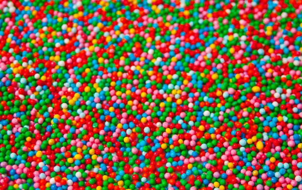 Tekstura kolorowych cukierków słodkich małych koralików — Zdjęcie stockowe
