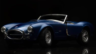 Shelby Cobra 427 siyah arka plan üzerine. Yüksek çözünürlüklü görüntü Otomotiv sanayî için.