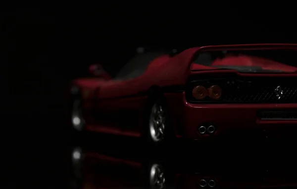 Piros Ferrari F50 Fekete Háttér Nagy Felbontású Kép Autóipar Számára — Stock Fotó