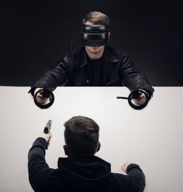 VR sanal reallity kavramı. Eğlence ve sağlık sektörü için yüksek çözünürlüklü görüntü.