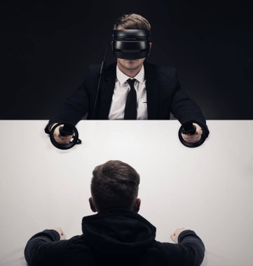 VR sanal reallity kavramı. Eğlence ve sağlık sektörü için yüksek çözünürlüklü görüntü.