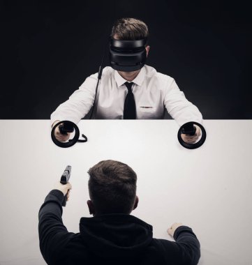 VR sanal reallity kavramı. Eğlence ve sağlık sektörü için yüksek çözünürlüklü görüntü.