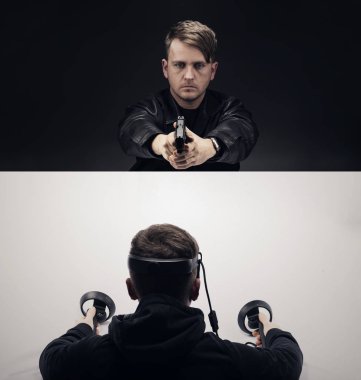 VR sanal reallity kavramı. Eğlence ve sağlık sektörü için yüksek çözünürlüklü görüntü.